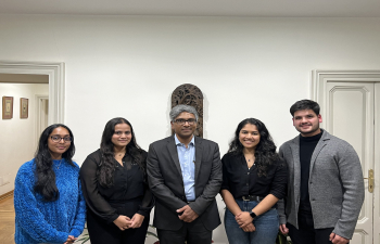 Members of Indian Student Society in the Humanitas University in Milan called on the Consul General on 25 October to discuss various issues related to the welfare of Indian students and collaboration with the Consulate.